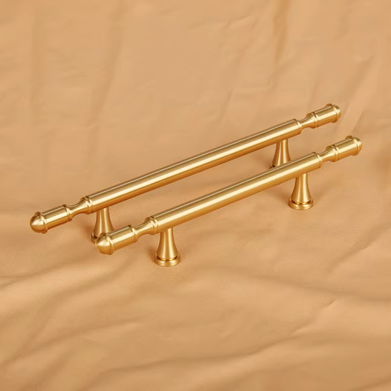 Poignée de porte de garde-robe en cuivre pur, meubles allongés rétro dorés, petite poignée de meuble simple moderne, décoration d'intérieur