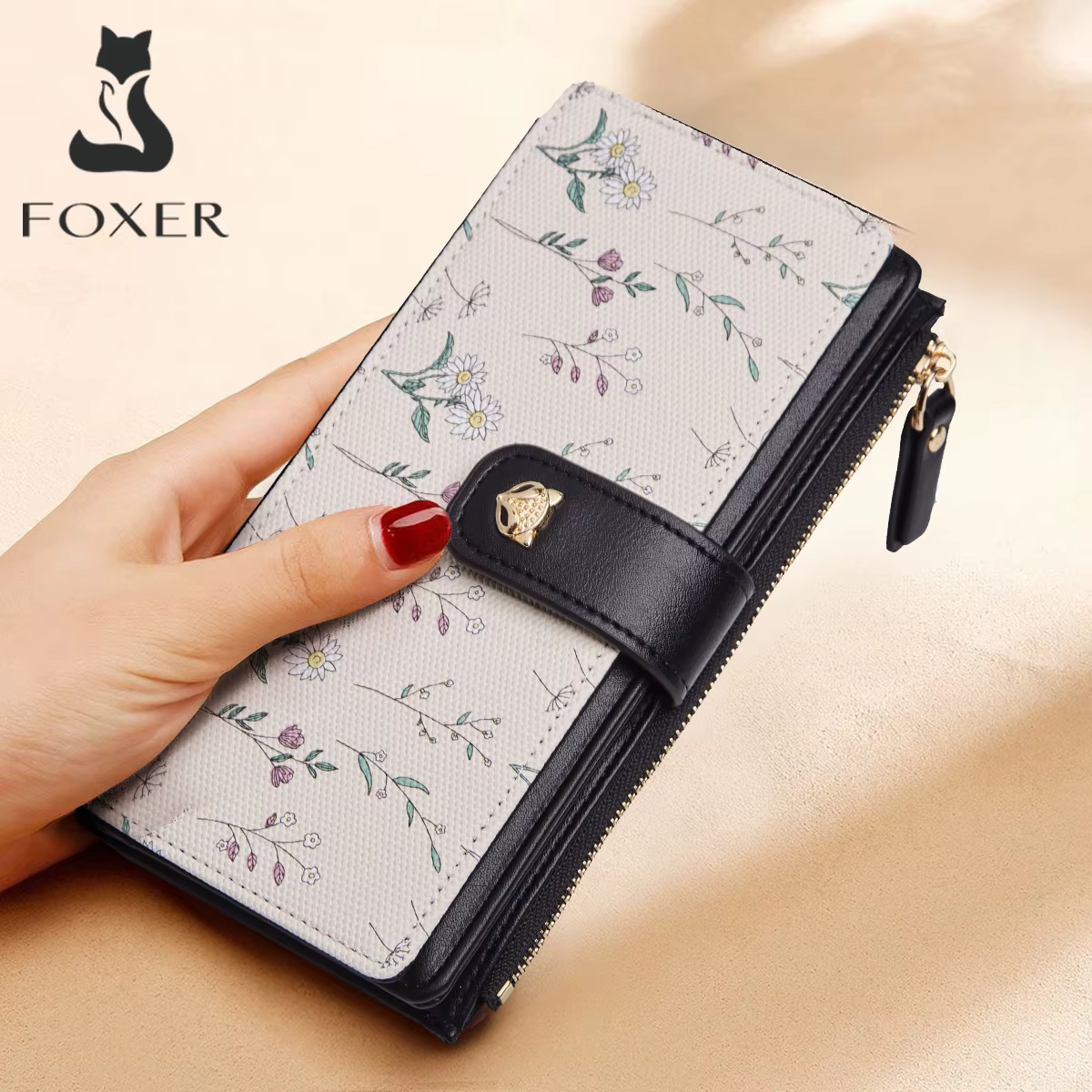 FOXER Portefeuille long élégant pour femme