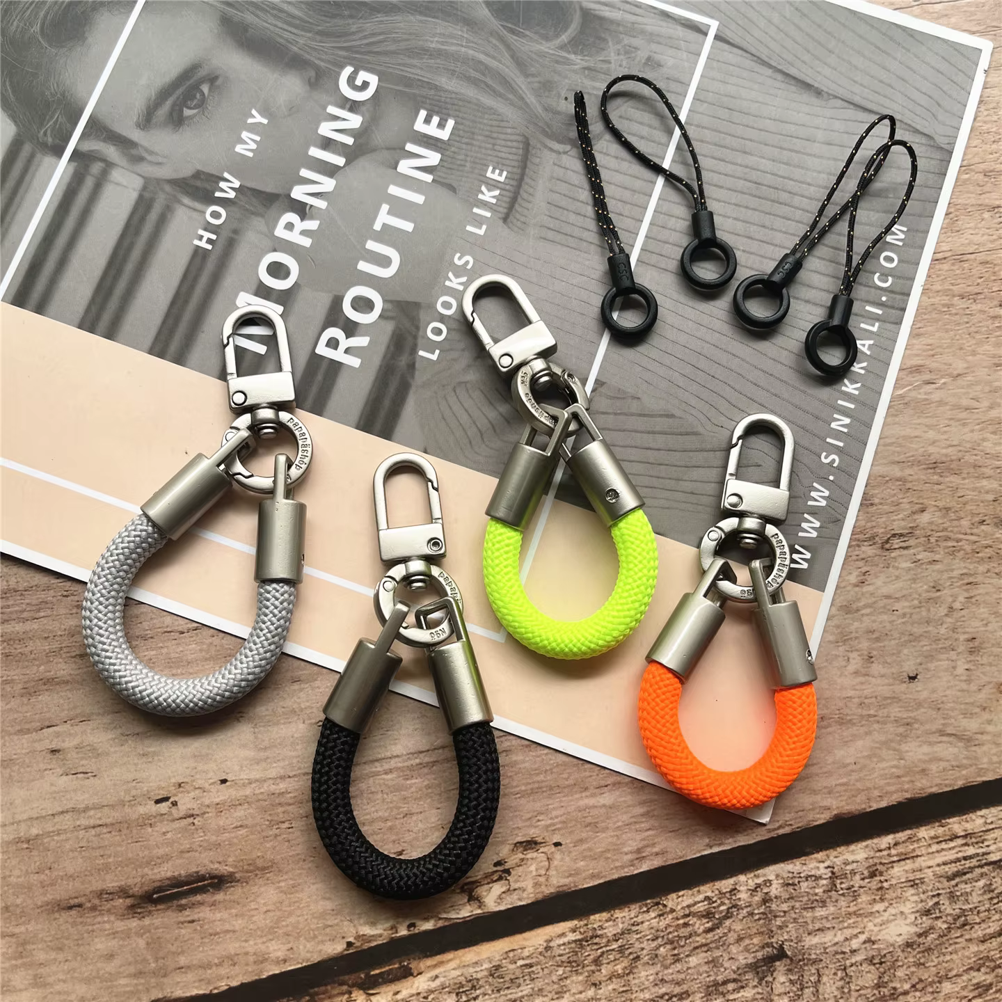 Porte-clés lanière en métal lourd