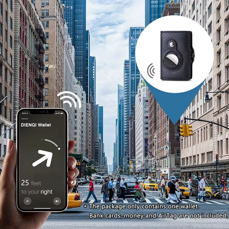 Porte-carte Rfid en carbone pour hommes et femmes