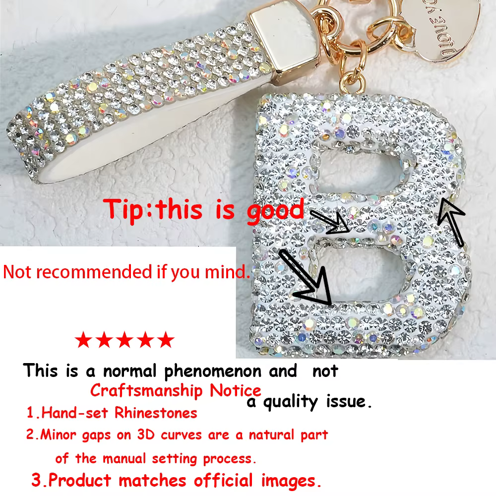 Porte-clés avec incrustation de diamant brillant