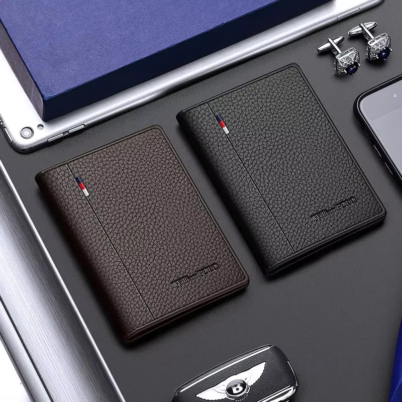 Marque de luxe Mini Ultra-mince petit portefeuille hommes court en cuir petit porte-carte portefeuille jeunesse en cuir véritable porte-monnaie WILIAMPOLO