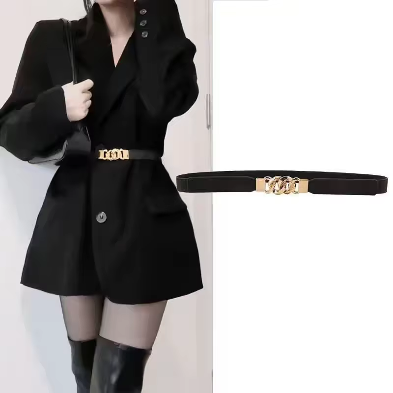 Ceinture élastique rétro pour femmes
