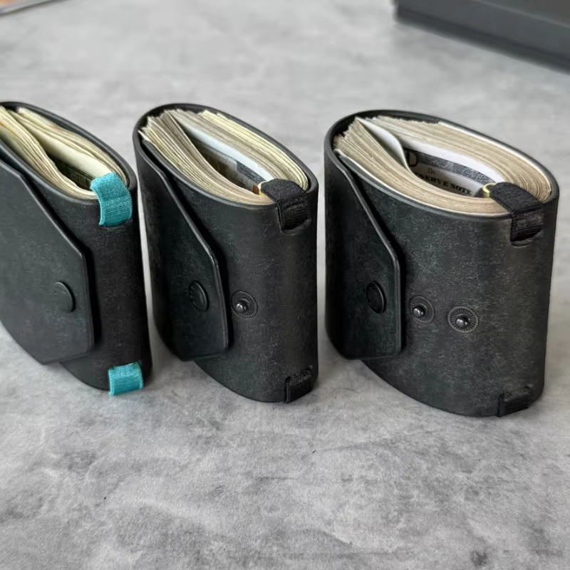 Porte-monnaie à accès rapide — Portefeuille en cuir PU / Porte-billets — Clip organisateur