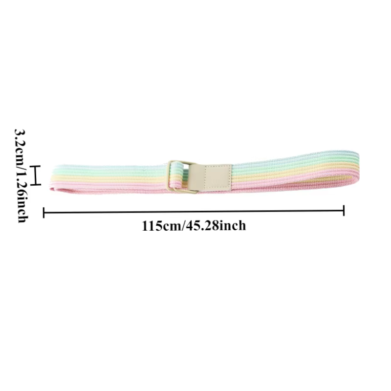 Ceinture en cuir rayée tendance et élégante
