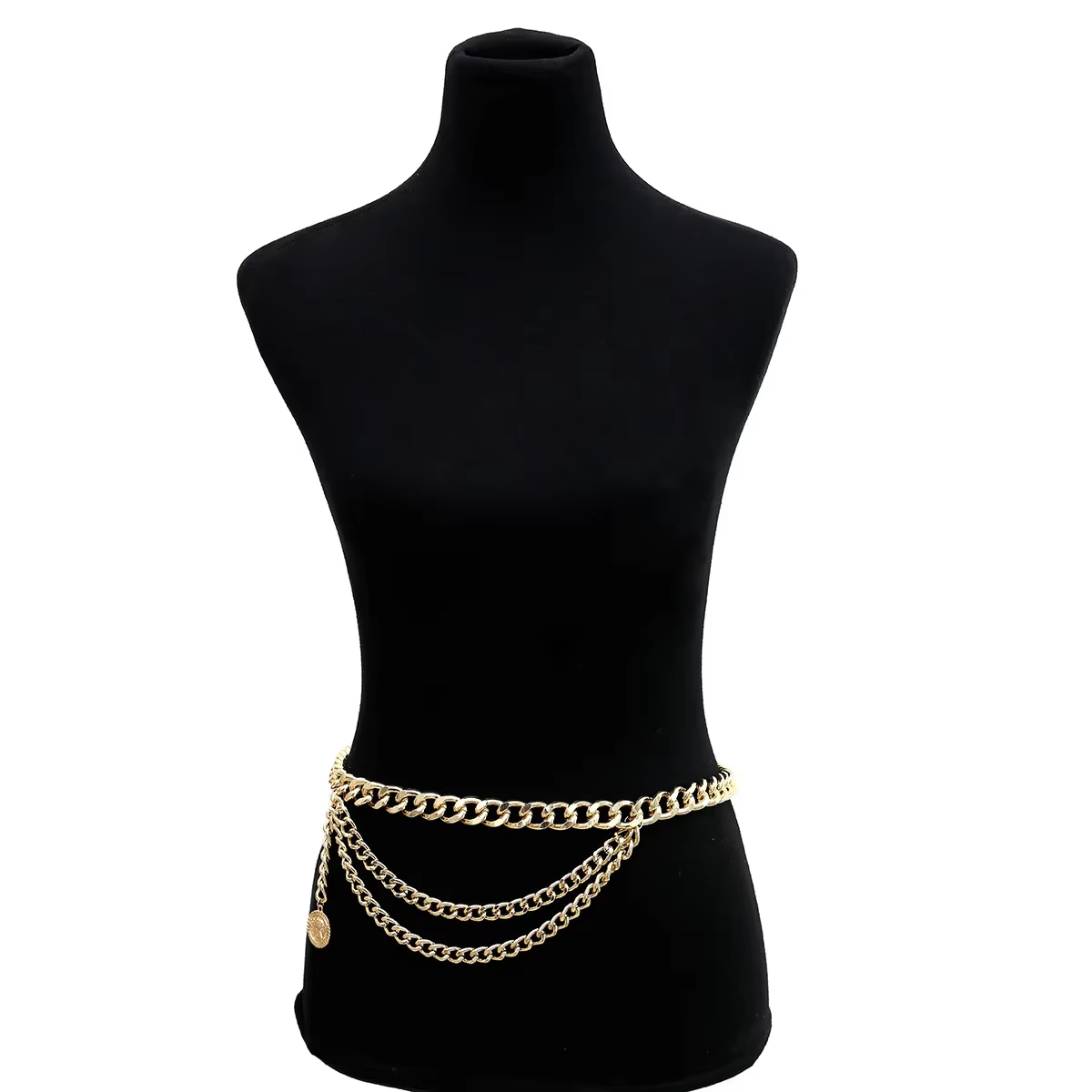 Gland or chaîne ceinture pour femmes robes marque de créateur de luxe Punk frange argent taille ceintures femme métal