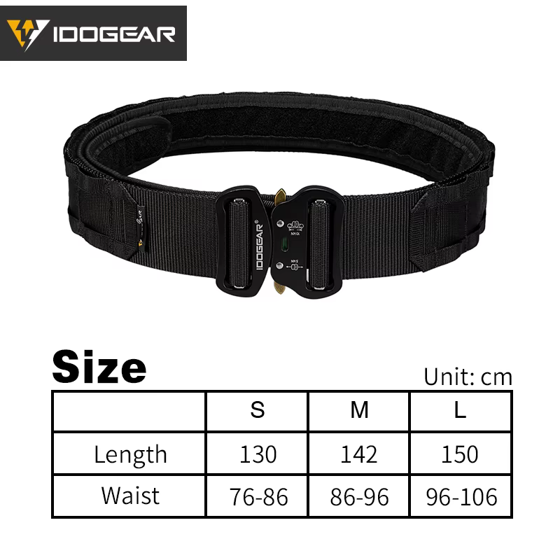 IDOGEAR tactique 2 pouces ceinture de Combat boucle à dégagement rapide MOLLE chasse Sport hommes