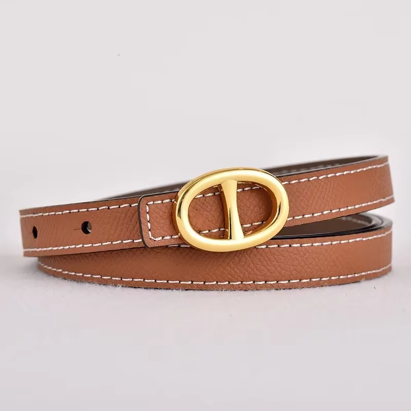 Nouvelle ceinture polyvalente en cuir fin pour femme