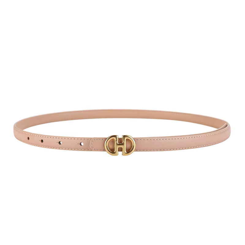 Ceinture fine en cuir véritable pour femmes, mode de luxe, peau de vache de haute qualité, costume décoratif, robe d'été, ceinture fine étroite noire
