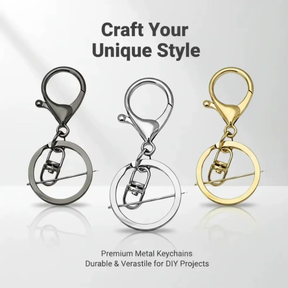 Porte-clés avec fermoir mousqueton long de 70mm, 6 à 50 pièces/lot, pour la fabrication de bijoux, accessoires de bricolage pour porte-clés