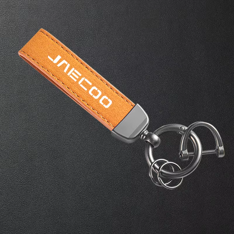 Porte-clés en cuir suédé de haute qualité pour voiture CHERY JAECOO J7 PHEV