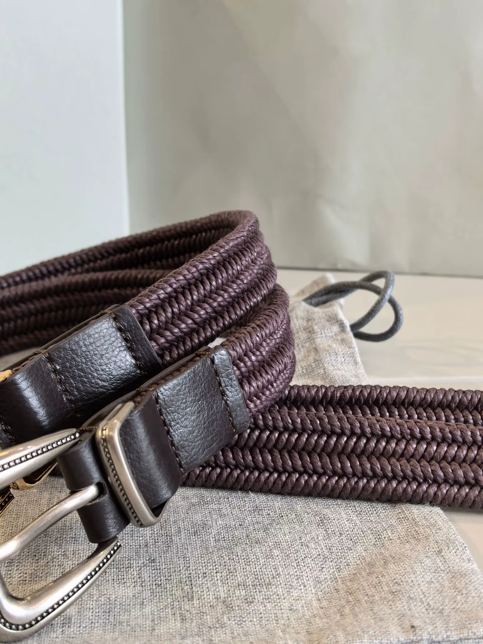 Ceinture tricotée très extensible pour femme, avec boucle ronde et sans trous, 26 Summer