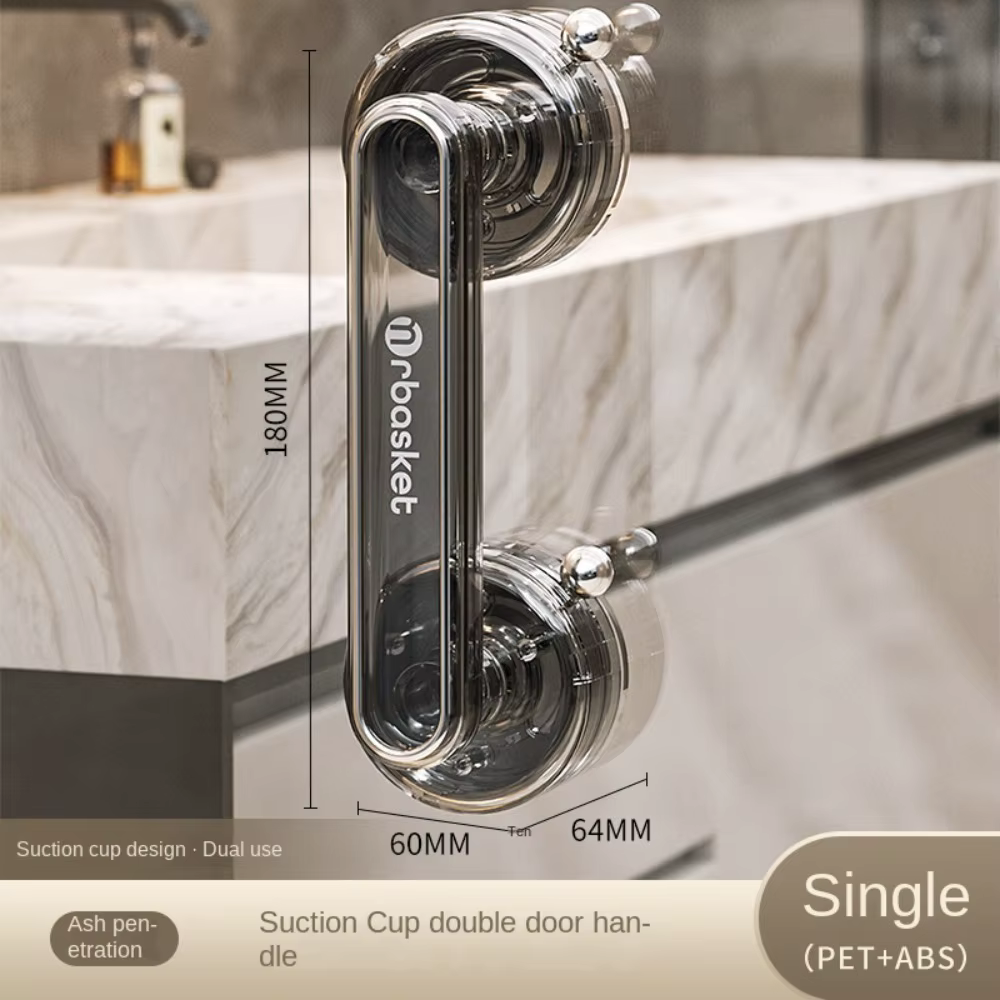 Poignée de porte coulissante antidérapante à ventouse, étanche, amovible, pour salle de bain, armoire, vitrine, sans perçage, auto-adhésive, murale