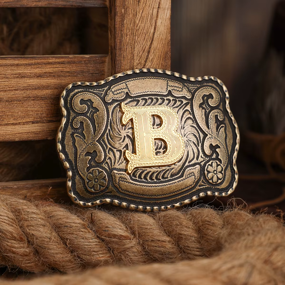 Une boucle de ceinture de style occidental