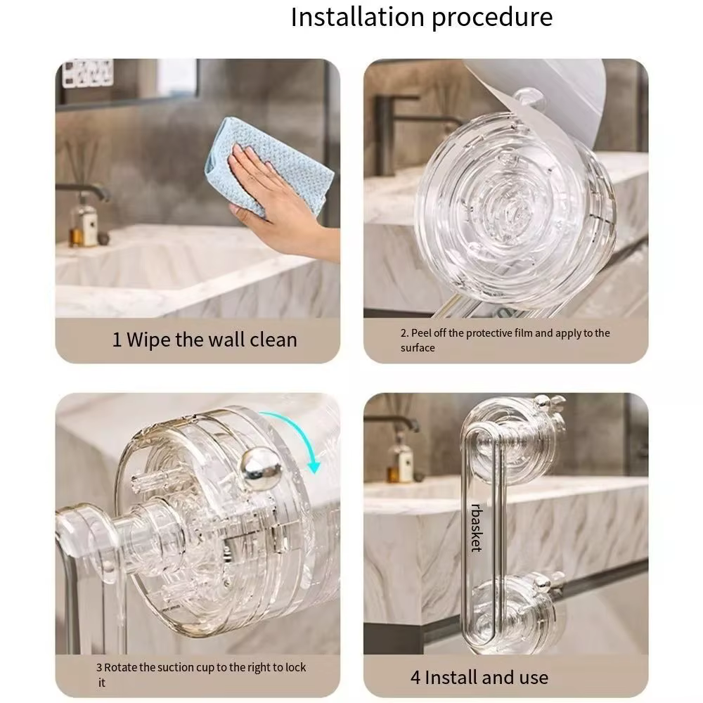 Poignée de porte coulissante antidérapante à ventouse, étanche, amovible, pour salle de bain, armoire, vitrine, sans perçage, auto-adhésive, murale