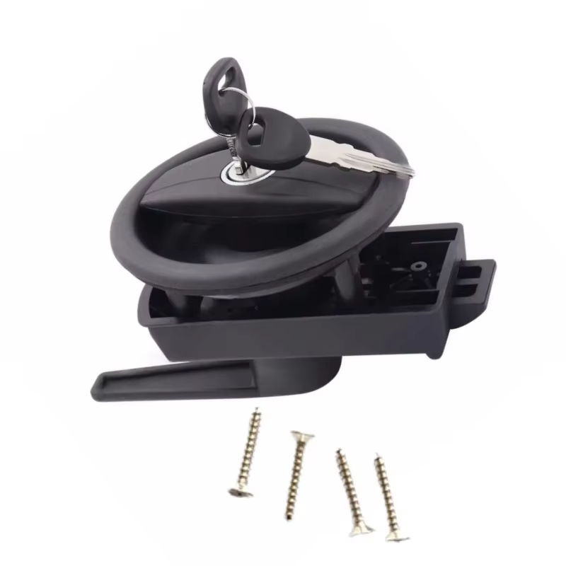 1 pièces serrure de porte complète C/W baril main gauche caravane alliage serrure de porte circulaire pour caravane camping-car RV accessoires