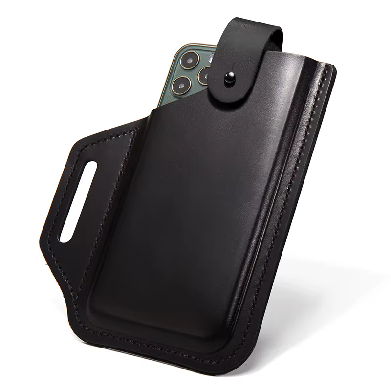 Pochette de téléphone de ceinture en cuir