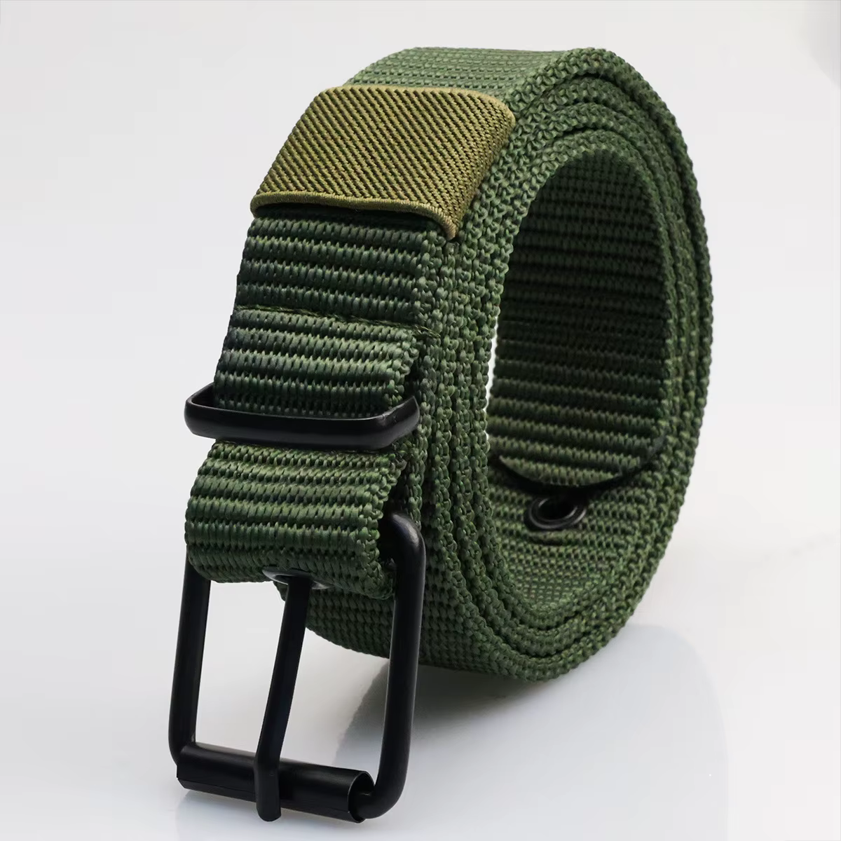 Nouvelles ceintures en toile à boucle ardillon poreuse pour hommes