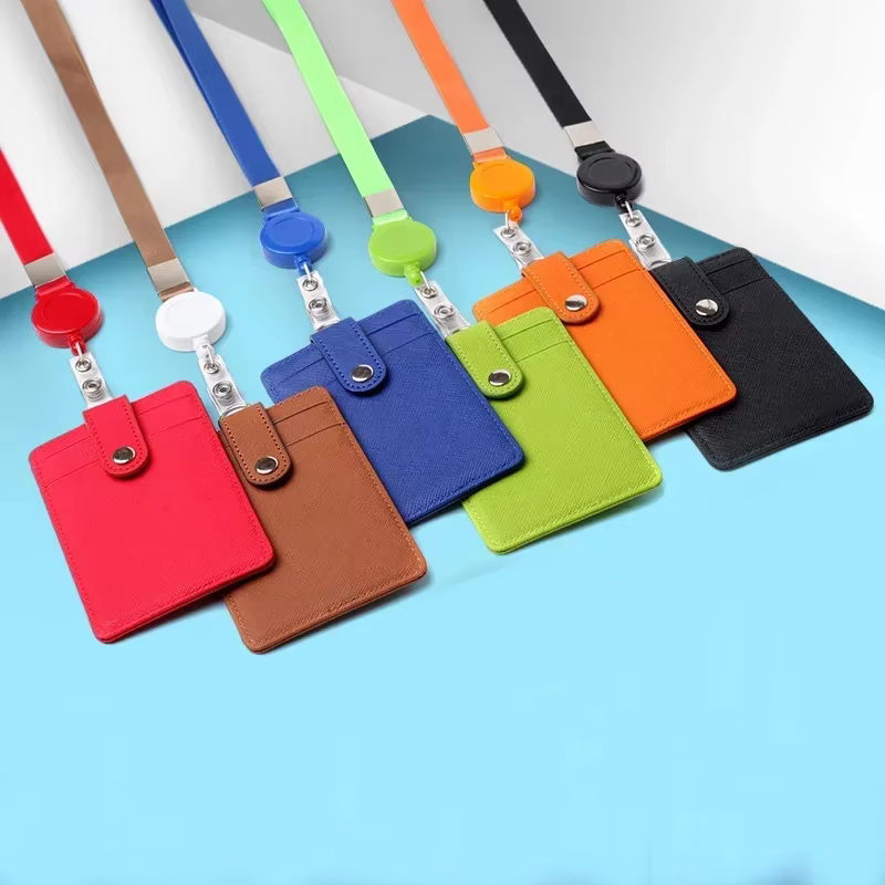Porte-cartes multifonctionnel avec lanière pour hommes et femmes