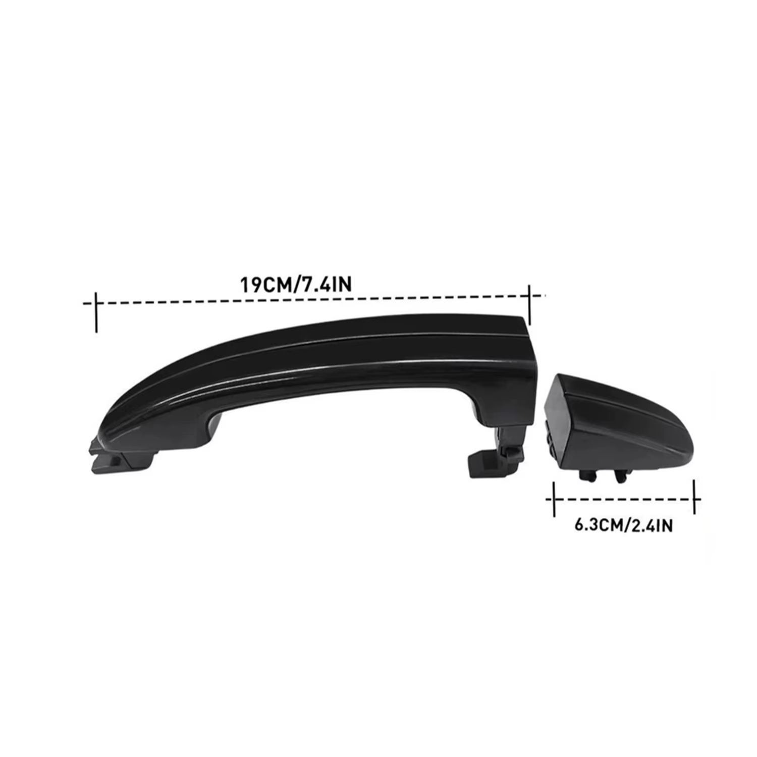 Poignée de porte extérieure noire mate pour Ford Focus Escape 2012-2017, peinte par pulvérisation, accessoires Ford