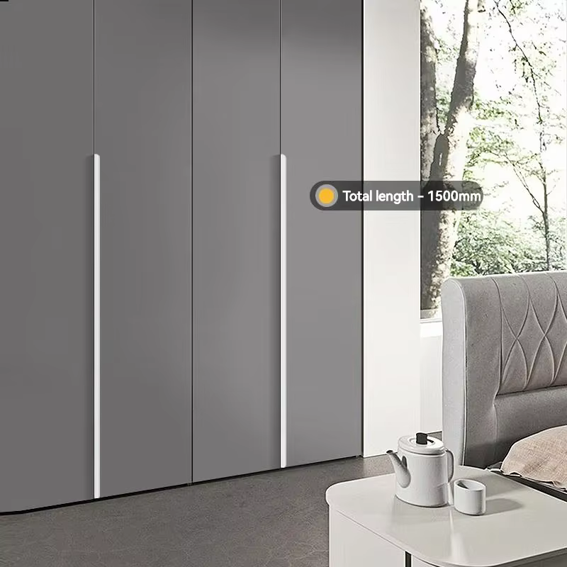 Porte de garde-robe Invisible blanche chaude à Angle droit Simple avec poignée étendue, tiroir sans poinçonnage, joint de porte d'armoire, petite poignée