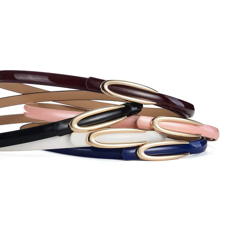 Ceinture en cuir véritable pour femme