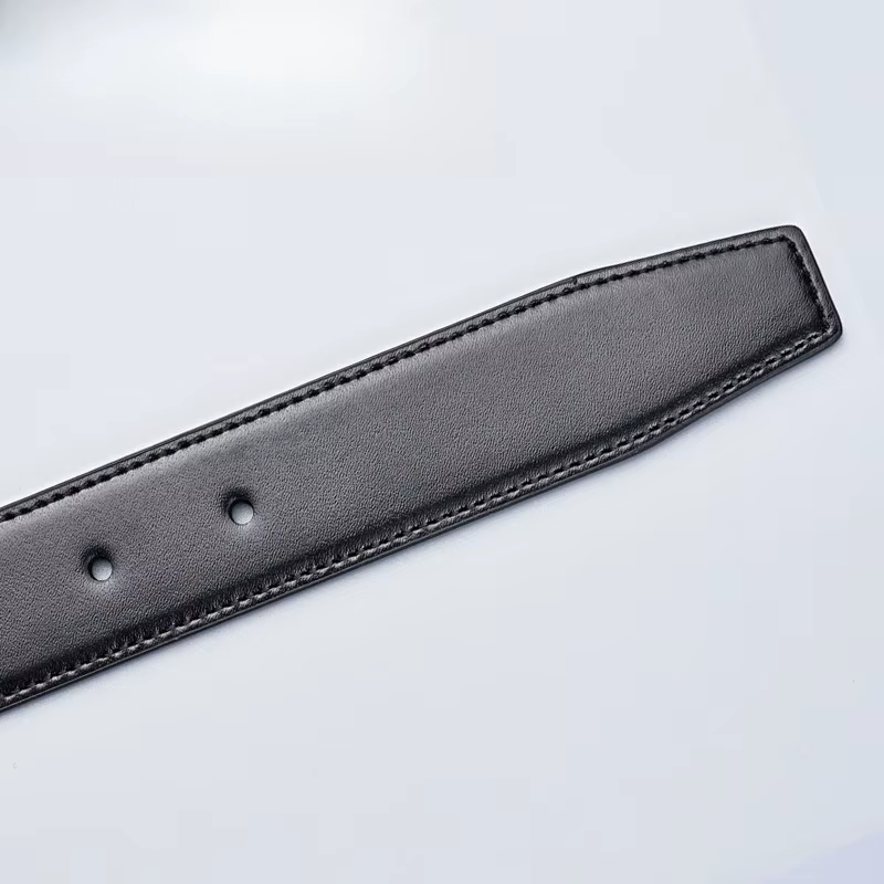 Sangle de ceinture en cuir sans boucle pour hommes