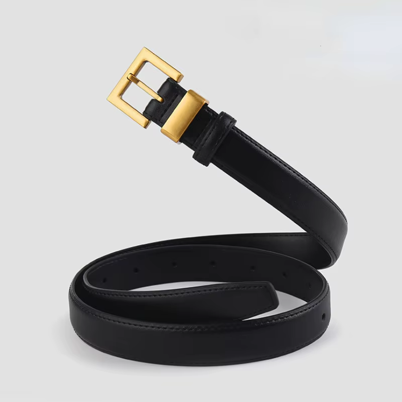 Ceinture en cuir de créateur vintage pour femme