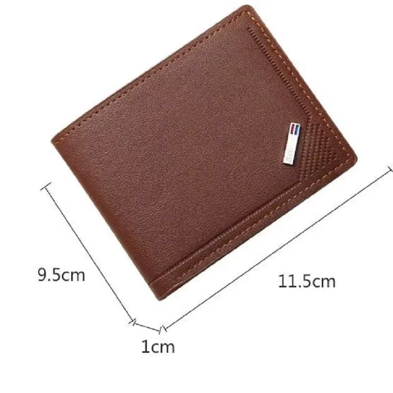 Portefeuille court en cuir pour hommes