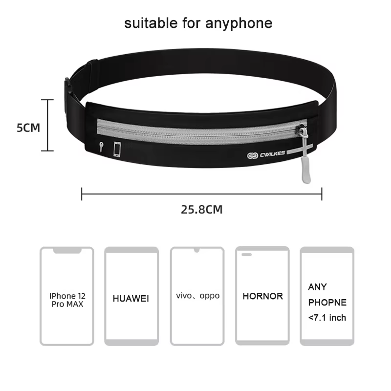 Sac de taille de ceinture de course pour téléphone portable
