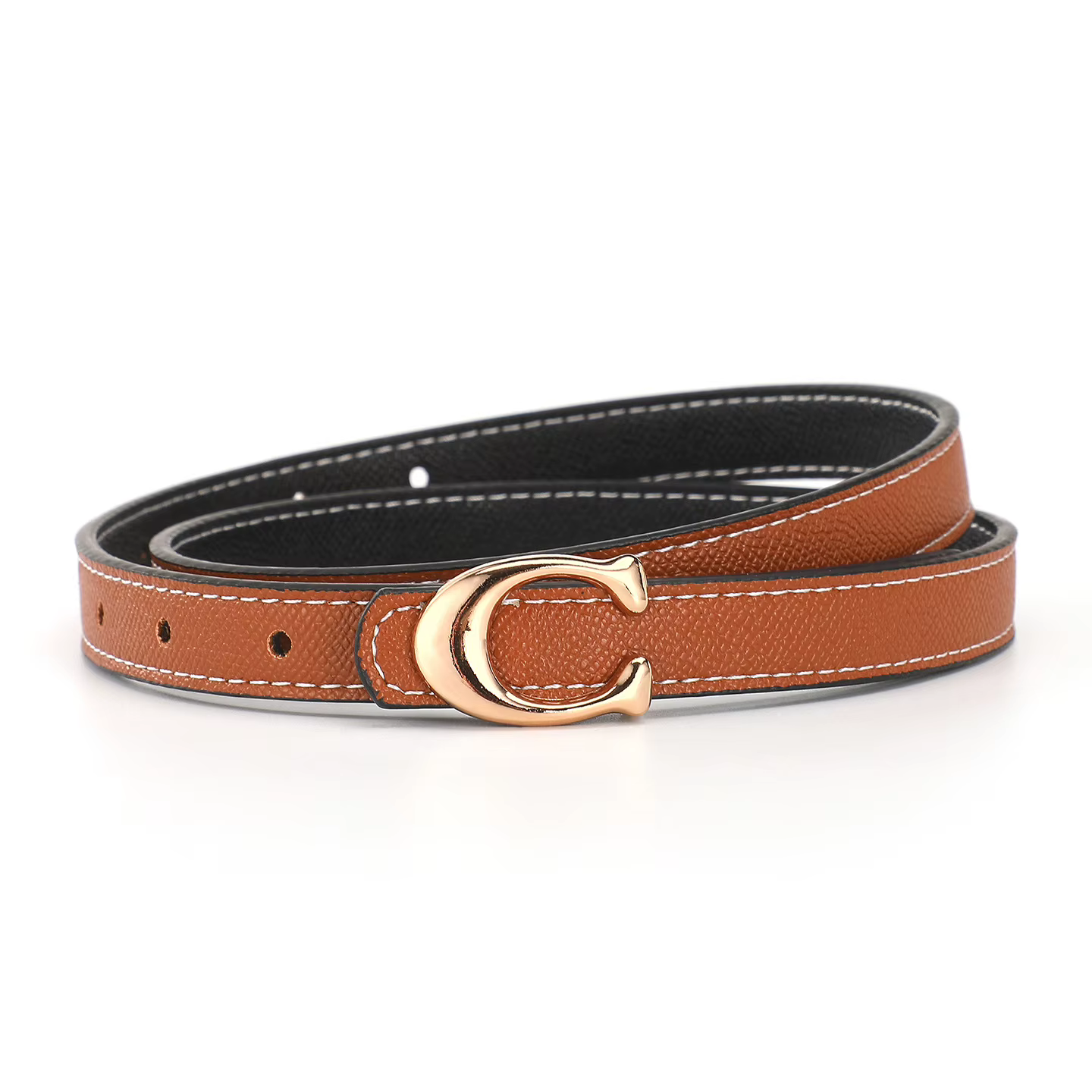 Ceinture en cuir de luxe pour femme avec boucle en alliage de créateur