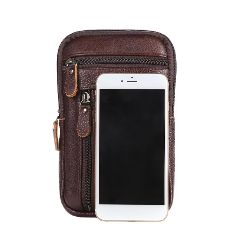 Sac de taille en cuir pour hommes