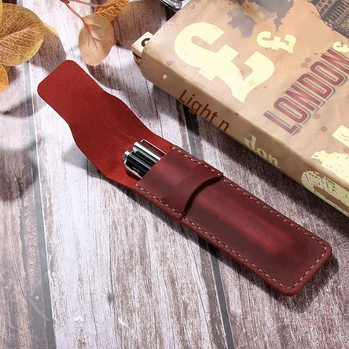 Étui à stylos en cuir fait à la main