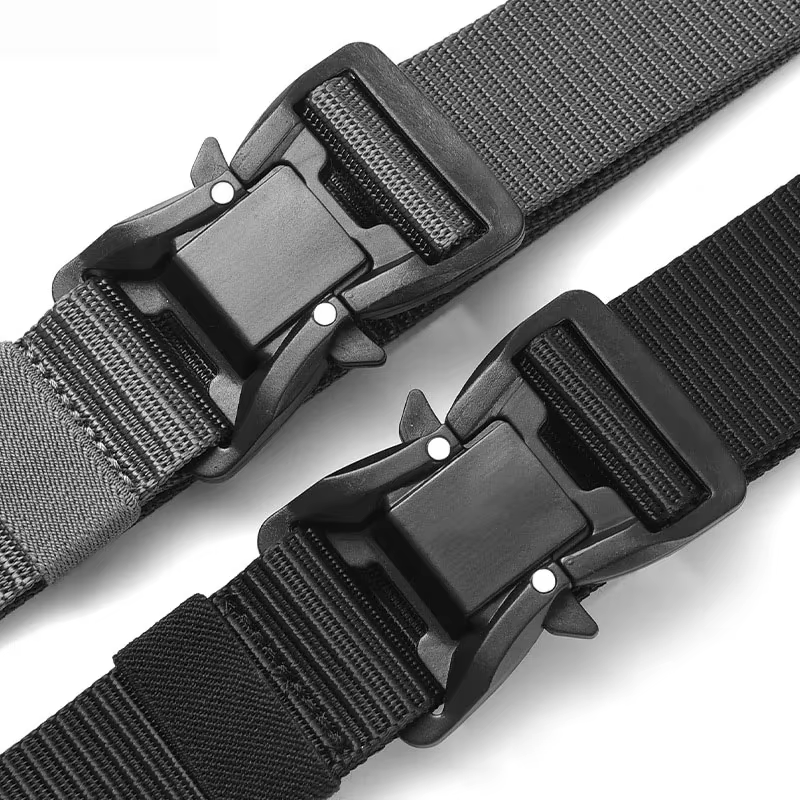 Big Plus grande taille longue 125 140 160 180cm ceinture pour hommes toile multi-fonctionnelle tactique à dégagement rapide ceintures à boucle en alliage magnétique