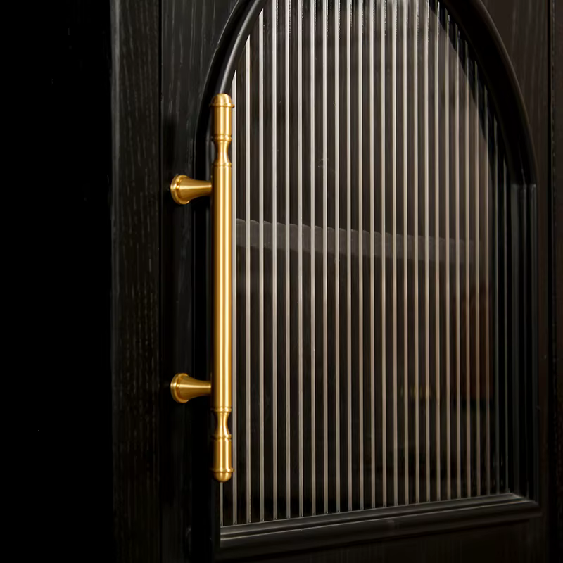 Poignée de porte de garde-robe en cuivre pur, meubles allongés rétro dorés, petite poignée de meuble simple moderne, décoration d'intérieur