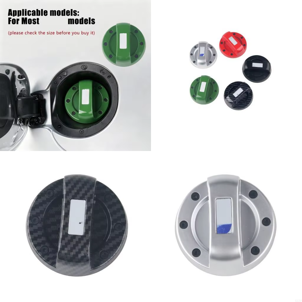 Couvercle d'accent porte carburant ABS, garniture ronde pour réservoir carburant voiture, extérieur X37F