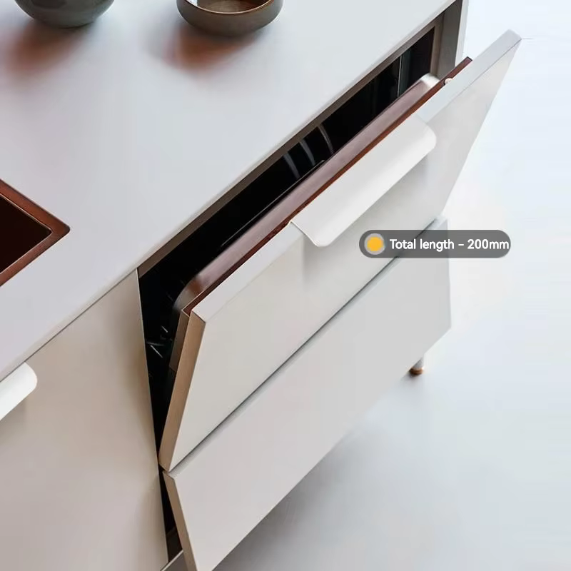 Porte de garde-robe Invisible blanche chaude à Angle droit Simple avec poignée étendue, tiroir sans poinçonnage, joint de porte d'armoire, petite poignée
