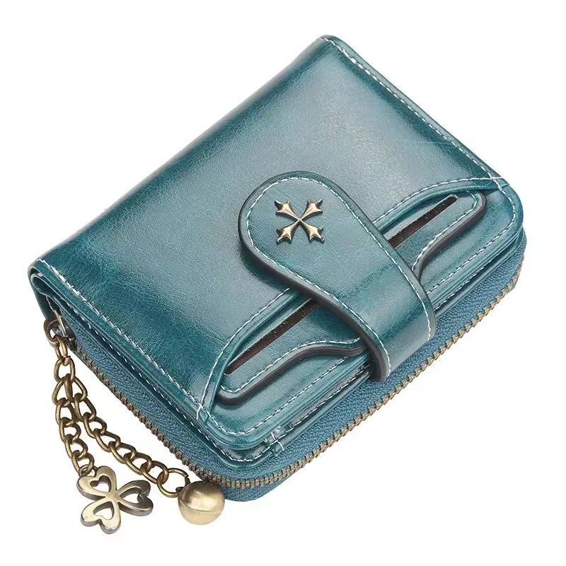 Femmes portefeuilles et sacs à main en cuir PU sac d'argent femme court moraillon sac