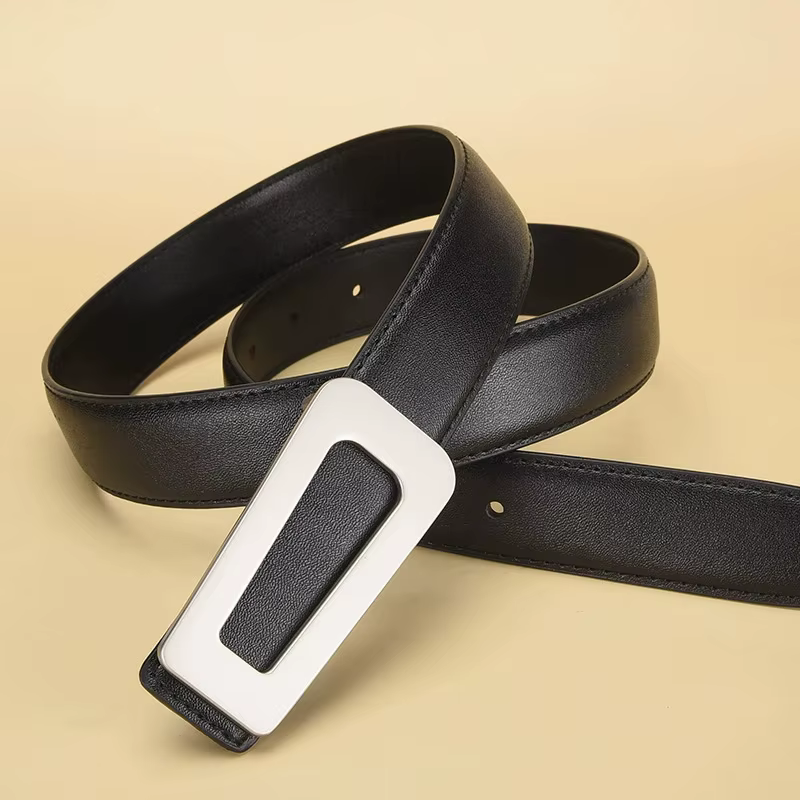 Ceinture en cuir véritable pour femme