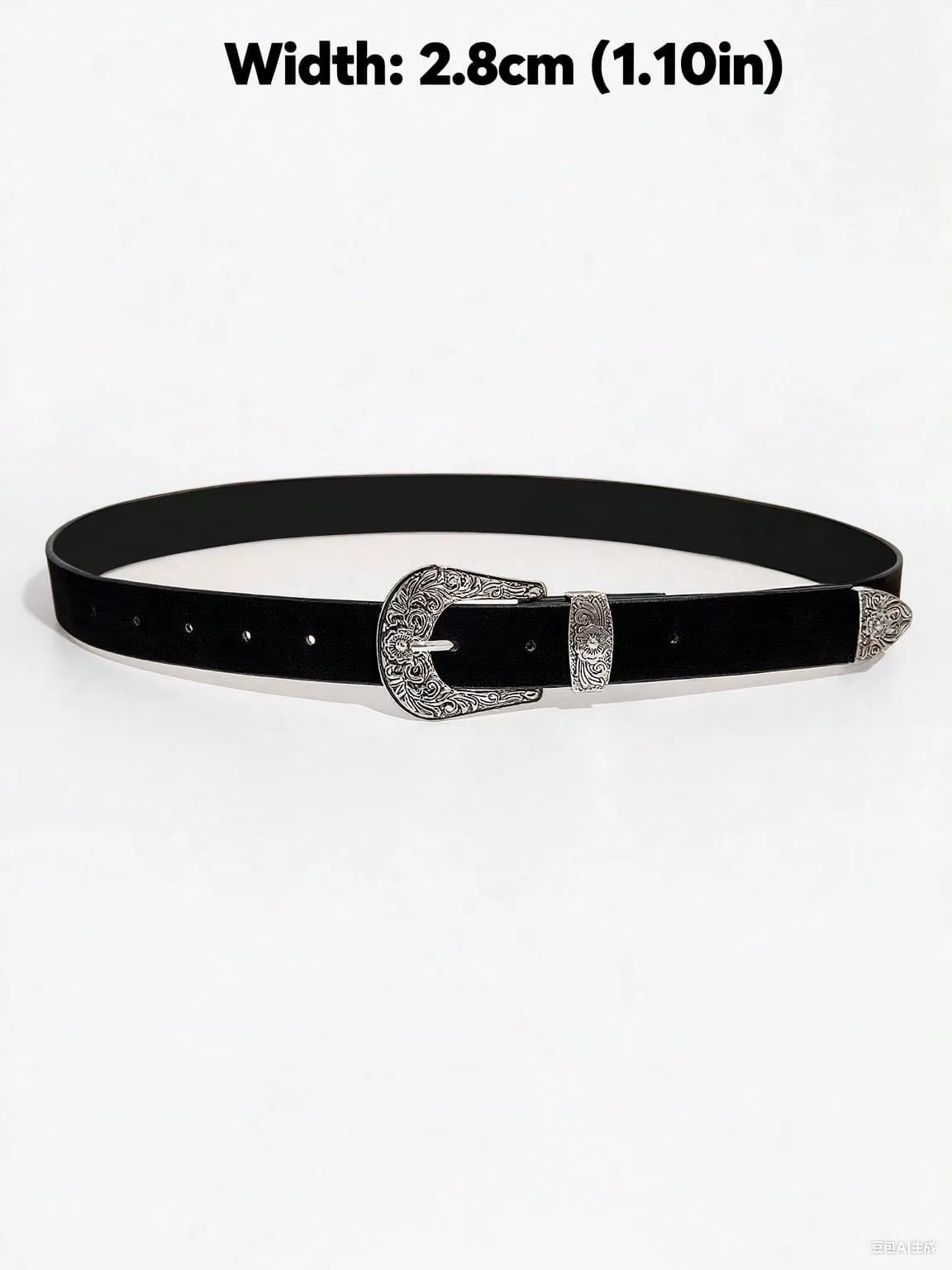 Ceinture en velours noir vintage pour femmes