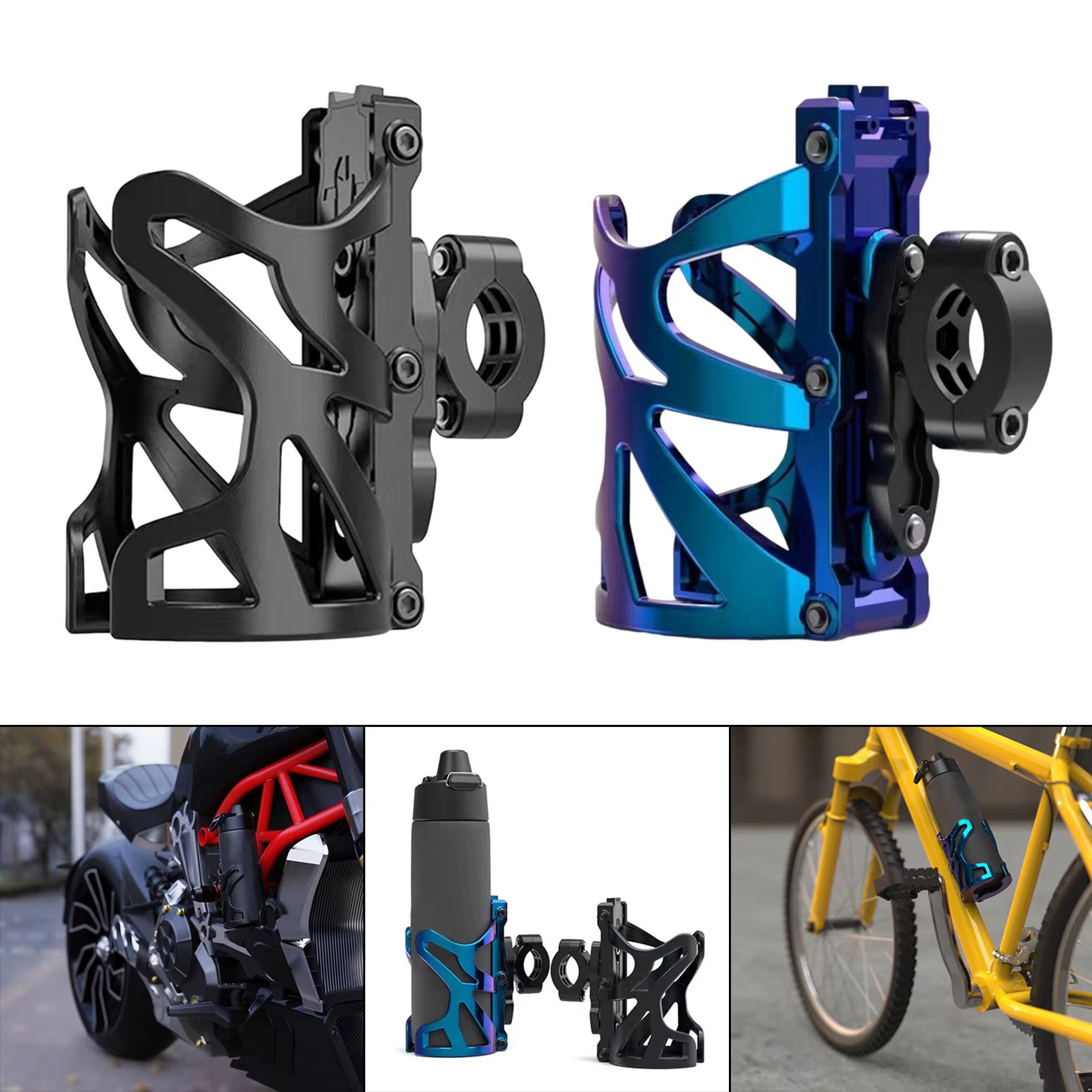 Porte-gobelet de boisson pour moto, support de bouteille de boisson, porte-bouteille universel pour protection du moteur, barres de sécurité