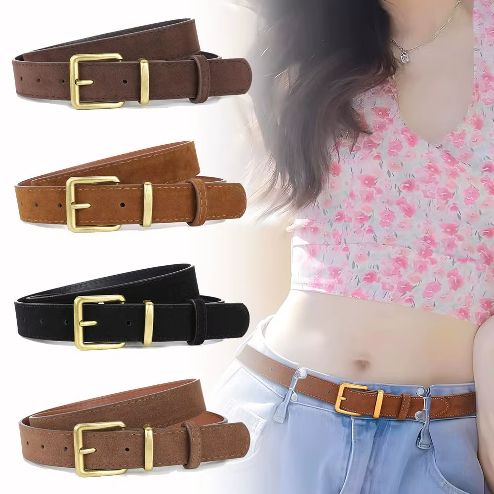 Ceinture en cuir suédé pour femme