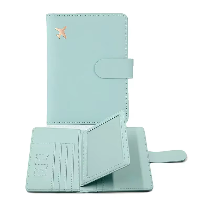 Couverture de passeport en cuir PU pour hommes et femmes