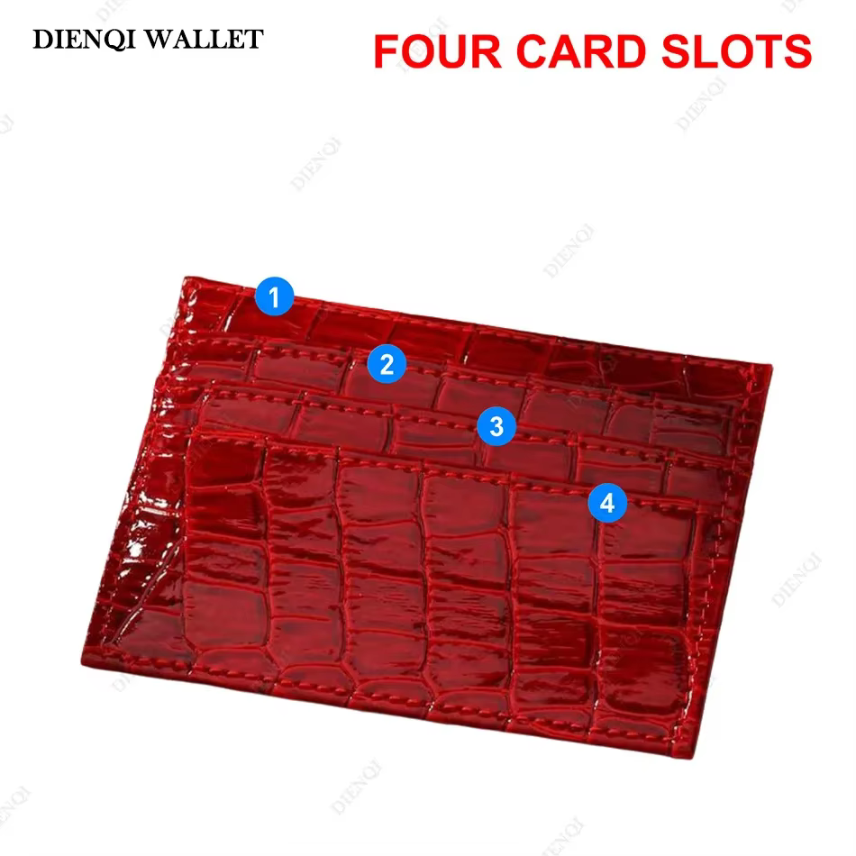 Portefeuille porte-cartes fin à imprimé léopard en cuir PU