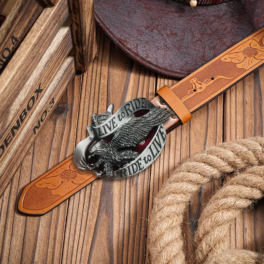 Ceinture en jean pour homme style western