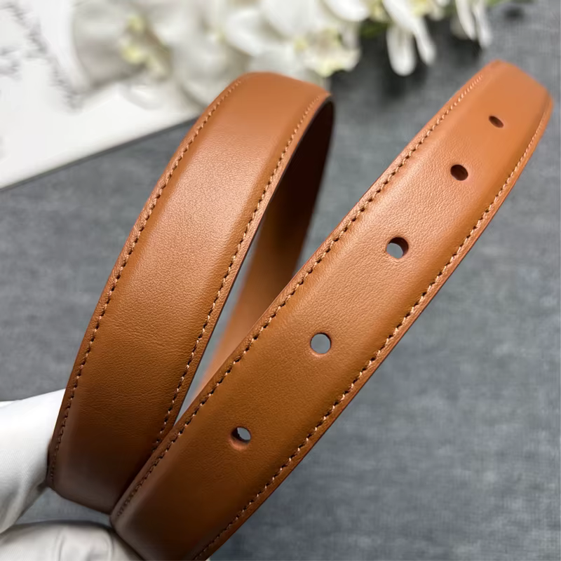 Ancient silver buckle calf leather belt, leather casual fine belt, women's deep brown texture plain weave pants belt