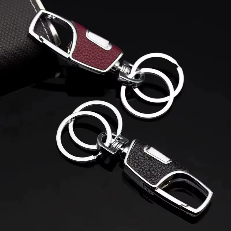 Porte-clés en métal à double anneau