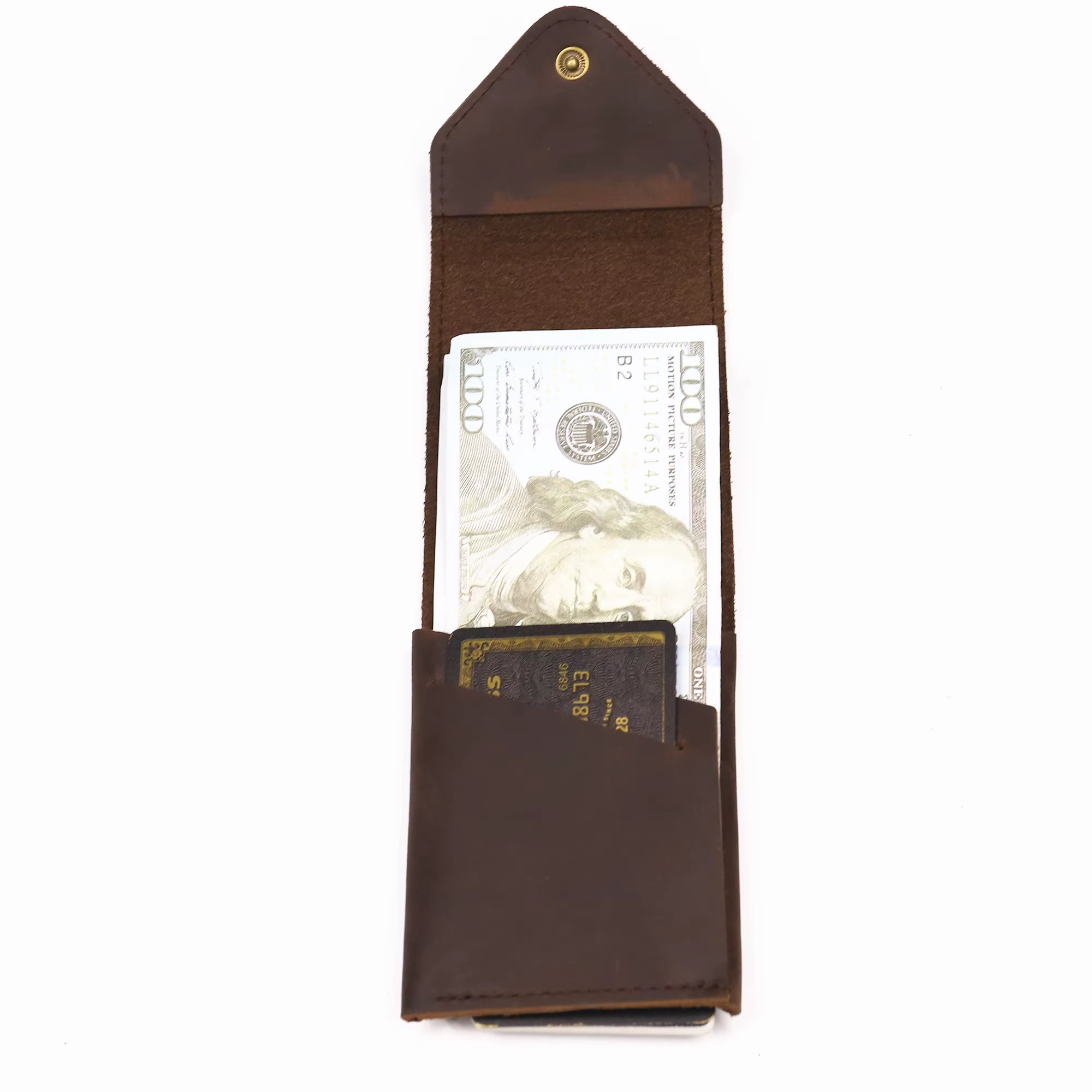 Portefeuille en cuir véritable pour hommes