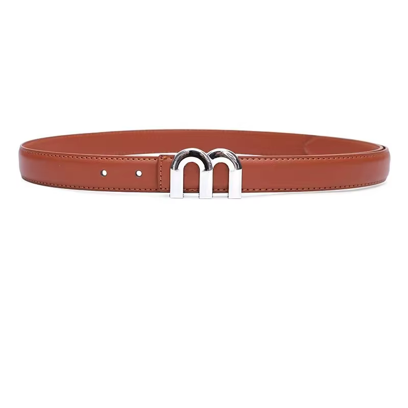 Ceinture pour femme M. Boucle argentée de haute qualité