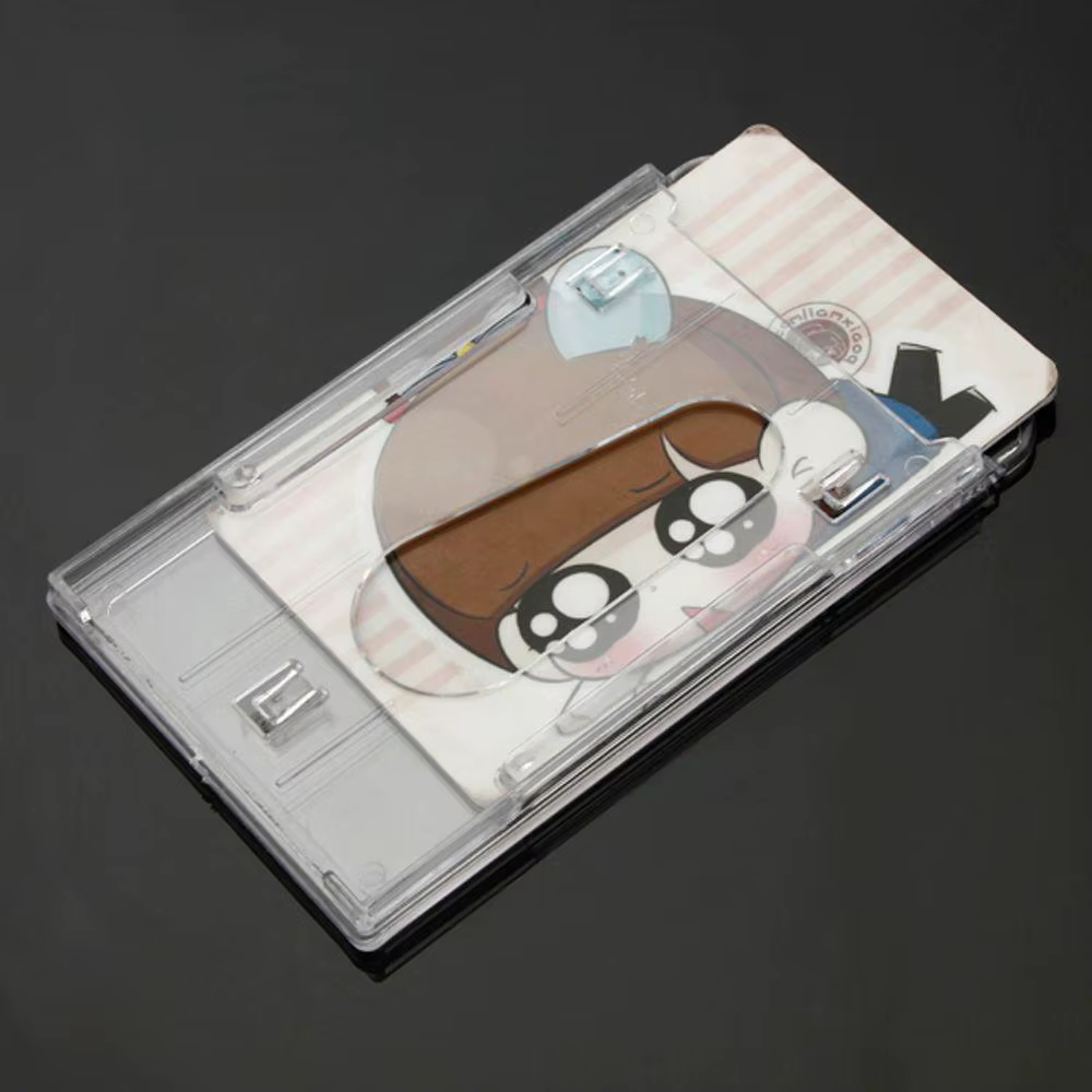 Porte-cartes de crédit transparent vertical en plastique rigide de haute qualité